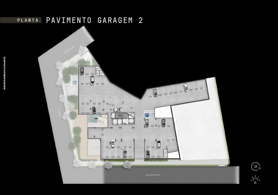 Segundo nível de garagem